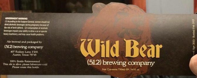512 Wild Bear label