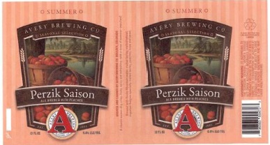 Avery Brewing Perzik Sasion brewed with Peaches