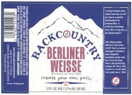 BackCountry Berliner Weisee