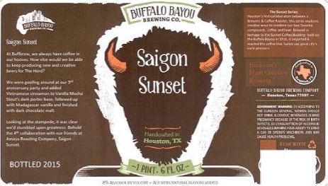 Buffalo Bayou - Saigon Sunset Ale