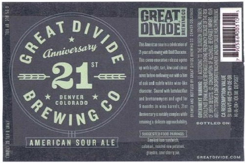 Great Divide - 21st Anniversary American Sour Ale
