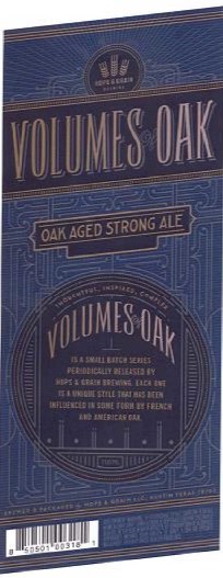 Hops and Grain Volumes of Oak Strong Ale