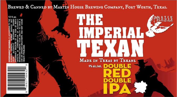 Label for Martin House Imperial Texan