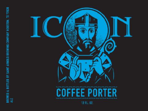 Label for Saint Arnold Coffee Porter Blue
