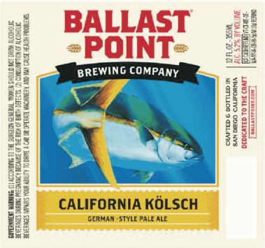 ballast point california kolsch TABC Label and Brewery Approvals April 22 2016