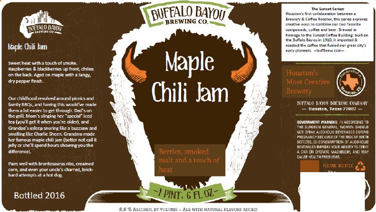 buffalo bayou maple chili jam