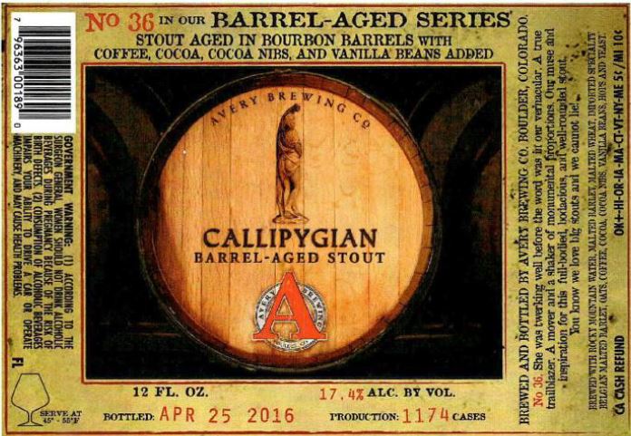 avery callipygian TABC Label and Brewery Approvals May 27 2016