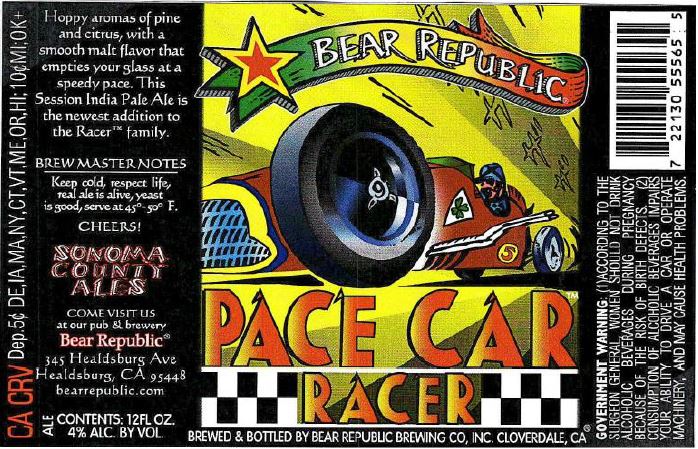 bear republic pace car pale ale