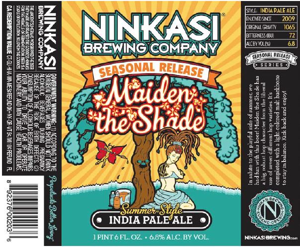 ninkasi maiden in the shade TABC Label and Brewery Approvals May 13 2016