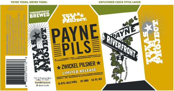 texas ale project payne pils TABC Label and Brewery Approvals May 20 2016