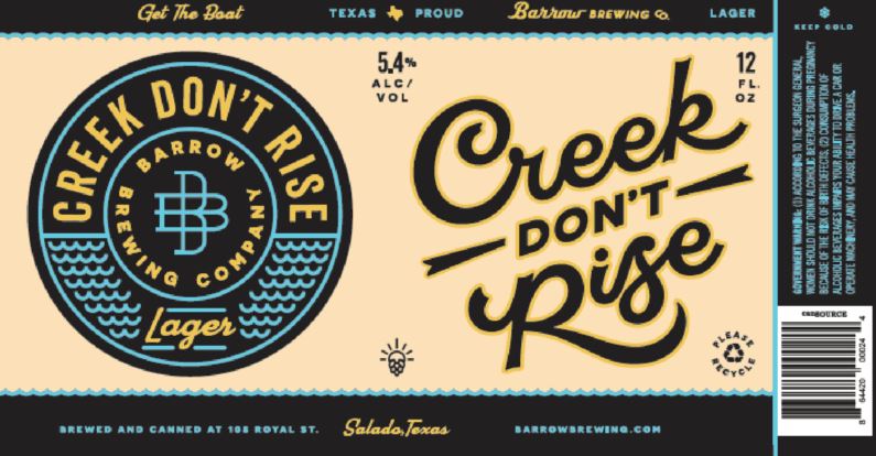 barrow creek dont rise TABC Label and Brewery Approvals Aug 19 2016