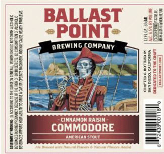 ballast-point-cinnamon-raison-commodore TABC Label and Brewery Approvals September 23 2016