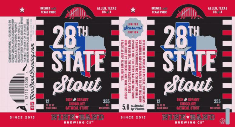nine-band-28th-state TABC Label and Brewery Approvals September 9 2016