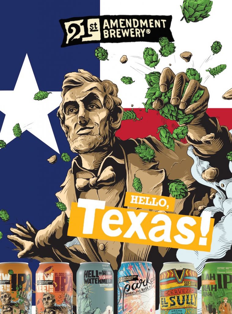 21st Amendment Brewery Launches in Texas June 17, 2019